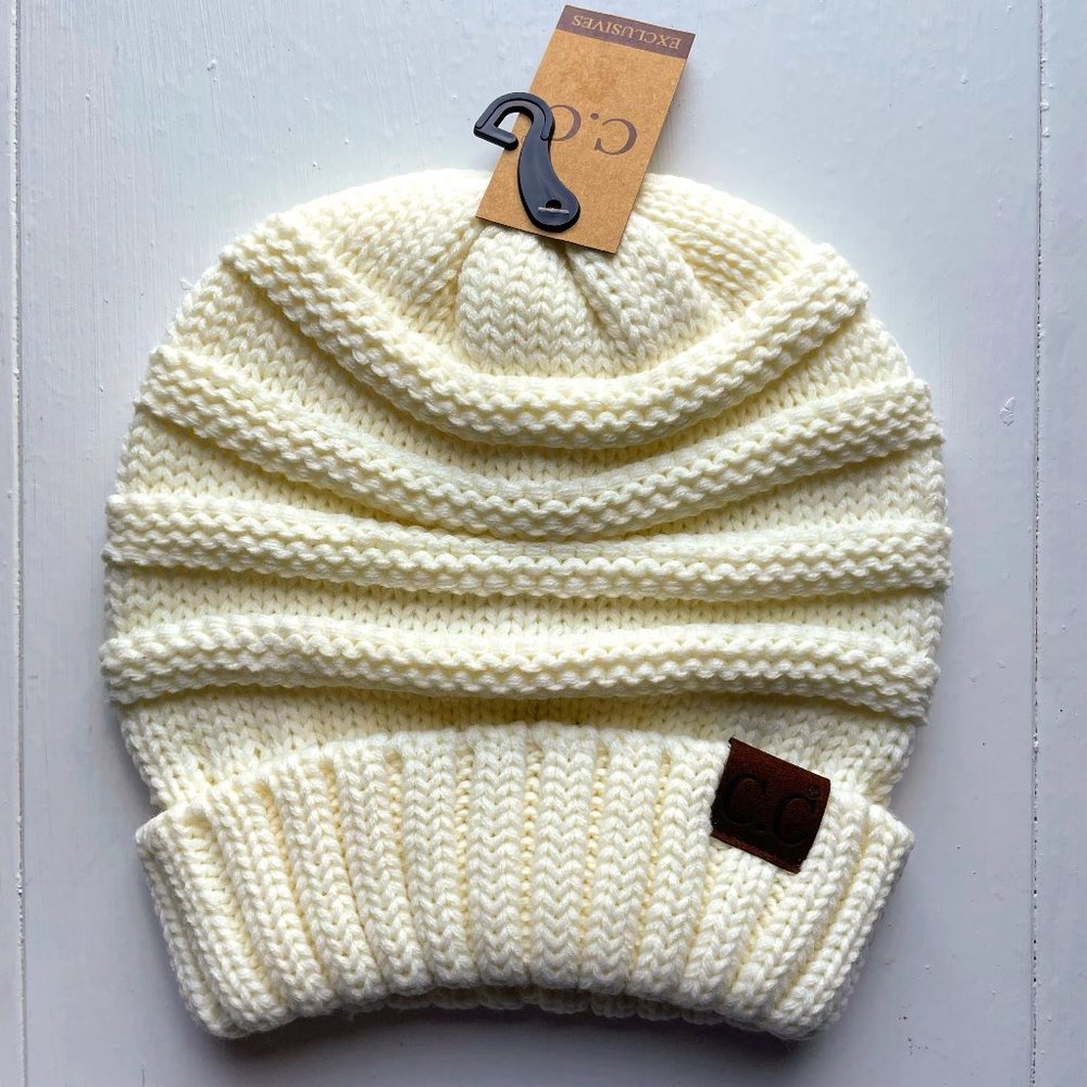 CC Solid Knit Oversized Slouchy Beanie with Tags